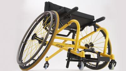 cover|PROBB TENNIS CV04.JPG|Sport wheelchair Top End Pro BB&Tennis yellow frame