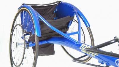 cover|ELIMINATOR OF11.jpg|Sport wheelchair Top End Eliminator white frame