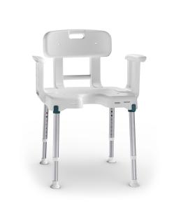 Pure Isla Shower Seat with backrest and armrests