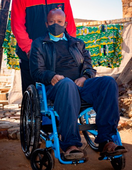 Johannes recipient of a free wheelchair