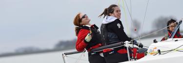 Sailing with Vicair Allrounder O2 strap on cushion 