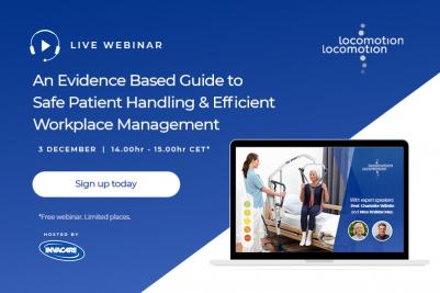 online webinar "An Evidence-Based Guide to Safe Patient Handling and Efficient Workplace Management."