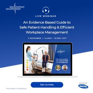 online webinar "An Evidence-Based Guide to Safe Patient Handling and Efficient Workplace Management."