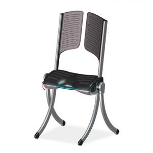 Portable shower chair with ergonomic backrest, contoured seat, and four non-slip legs designed to support safe bathing.