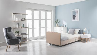 benefit|Nordbed3-846x476.jpg|The Invacare Nordbed Ultra Medical Bed with beech woodwork