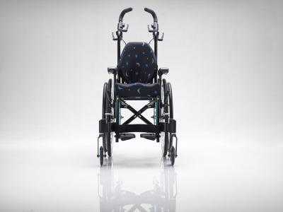 Matrx Mini PS cushion with Matrx Mini back and Action junior wheelchair