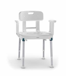 Aquatec Pure Azure configured as a shower chair